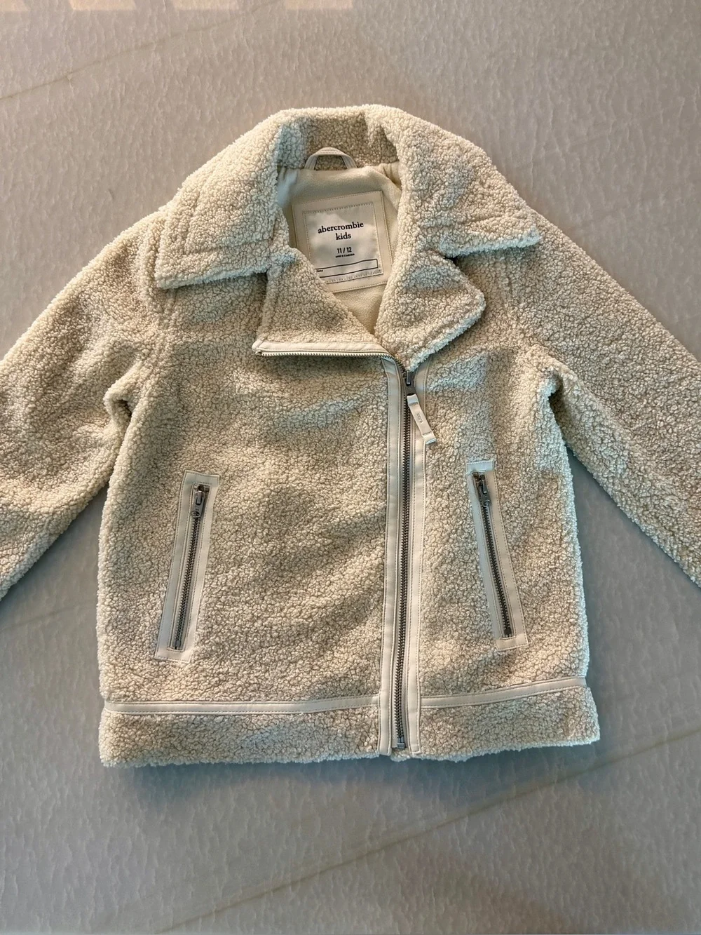 Abercrombie Kids Sherpa Moto Jacket *LIKE NEW sz 11/12
